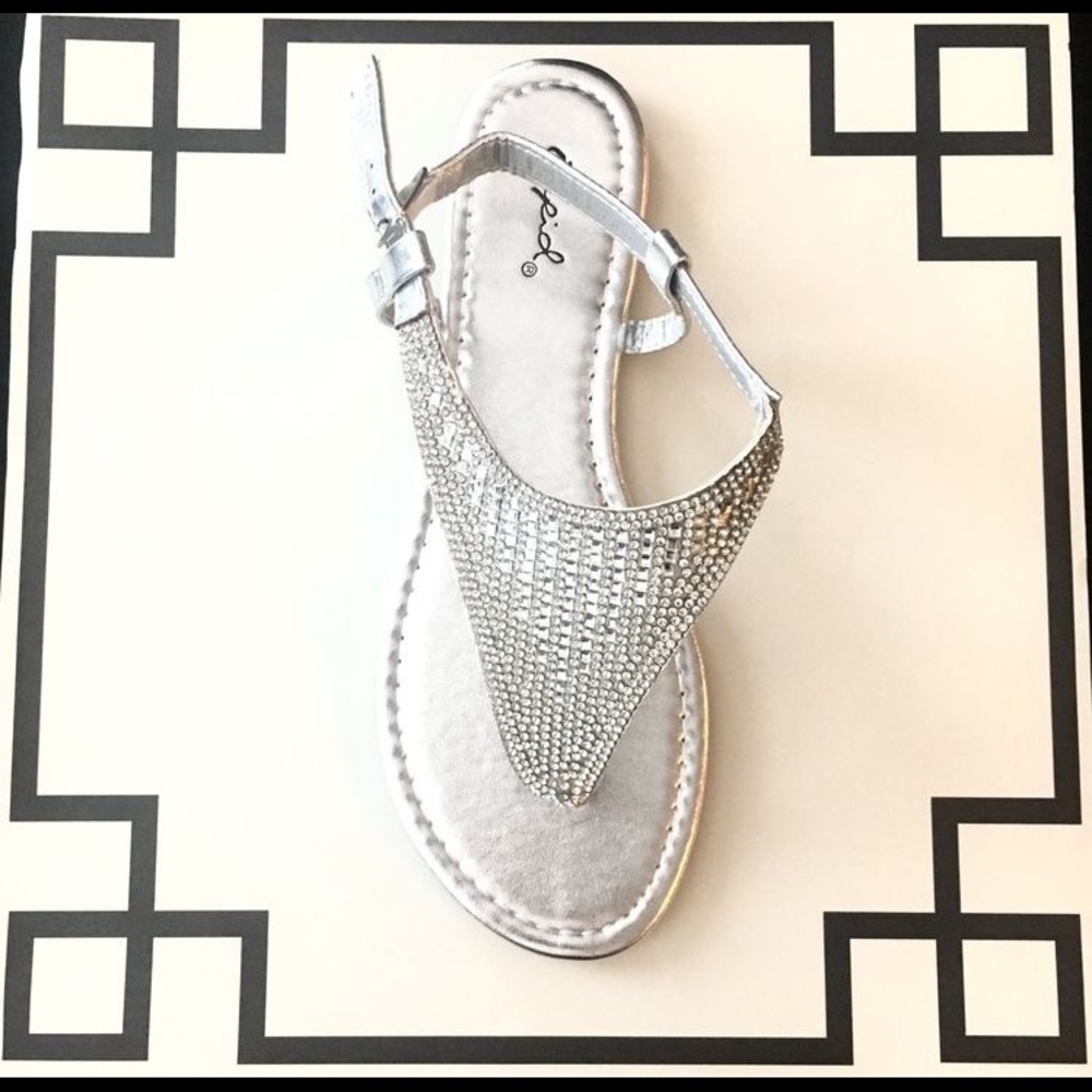 LAST FEW Silver Ankle Strap Sandals